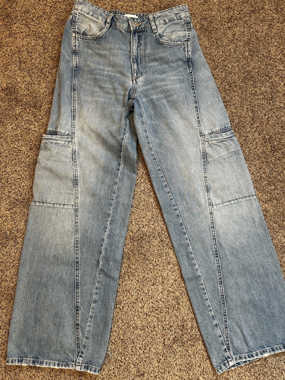 Zara WIDE LEG Jeans 15 in waist 33 inseam